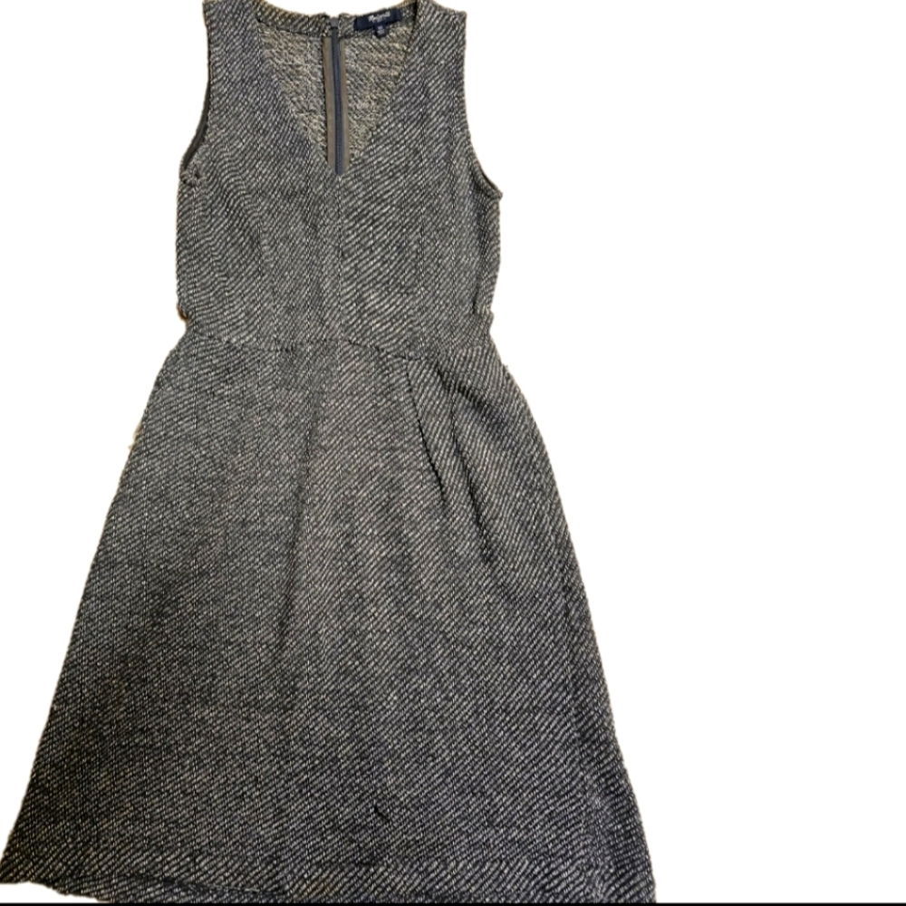 Madewell Brown Black Tweed Terrace Dress sz XS
